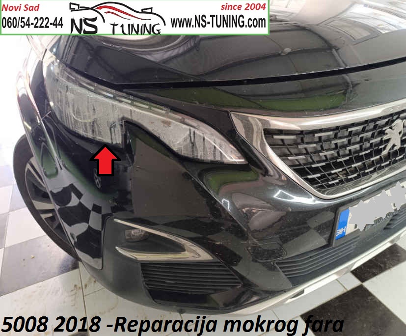 peugeot pezo 5008 3008 4008 ful led far mokar reparacija dnevno svetlo servis novi sad ns tuning